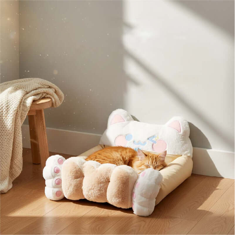 Cookie Chef Cat Sofa Bed β Cozy & Comfortable Cat Bed with a cat relaxing in a plush, soft design.