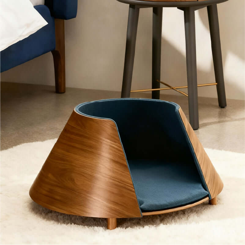 UFO Wooden Cat Bed – Eco-Friendly Solid Wood Cat Furniture