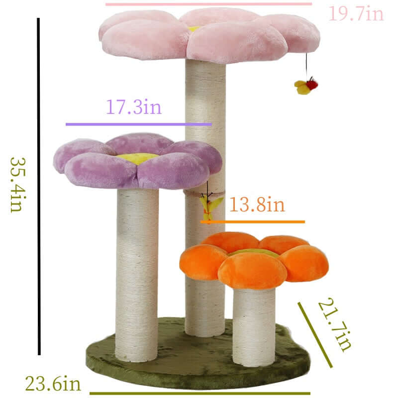 Three Flower Cat Tree
