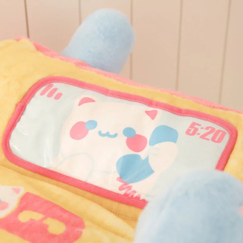 Kawaii Phone Sofa Bed for Cat – Cute & Cozy Lounge for Your Kitty with playful cat design and soft plush texture.