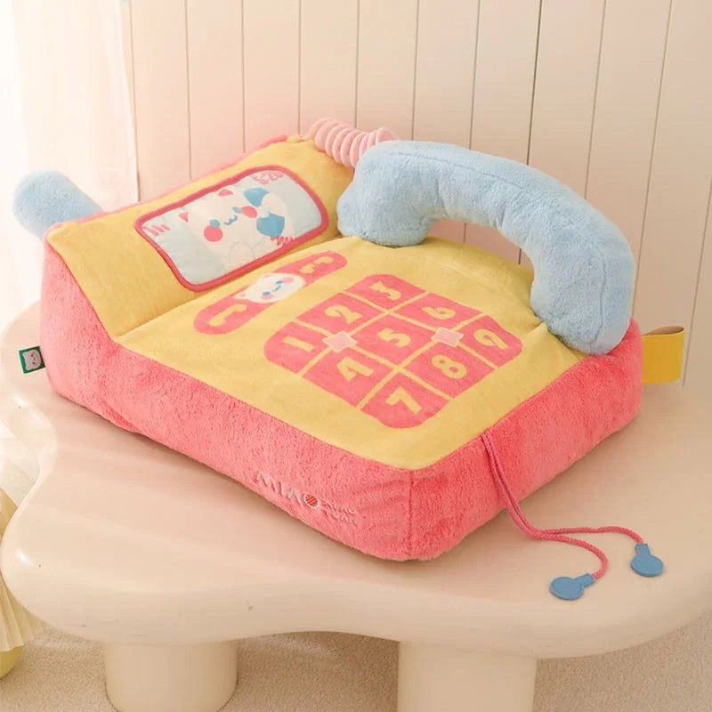 Kawaii Phone Sofa Bed for Cat – Cute & Cozy Lounge for Your Kitty featuring a plush phone-shaped bed.