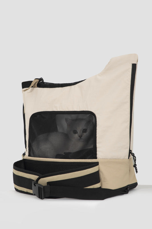 Hands-free pet travel bag with breathable mesh -KtKitty