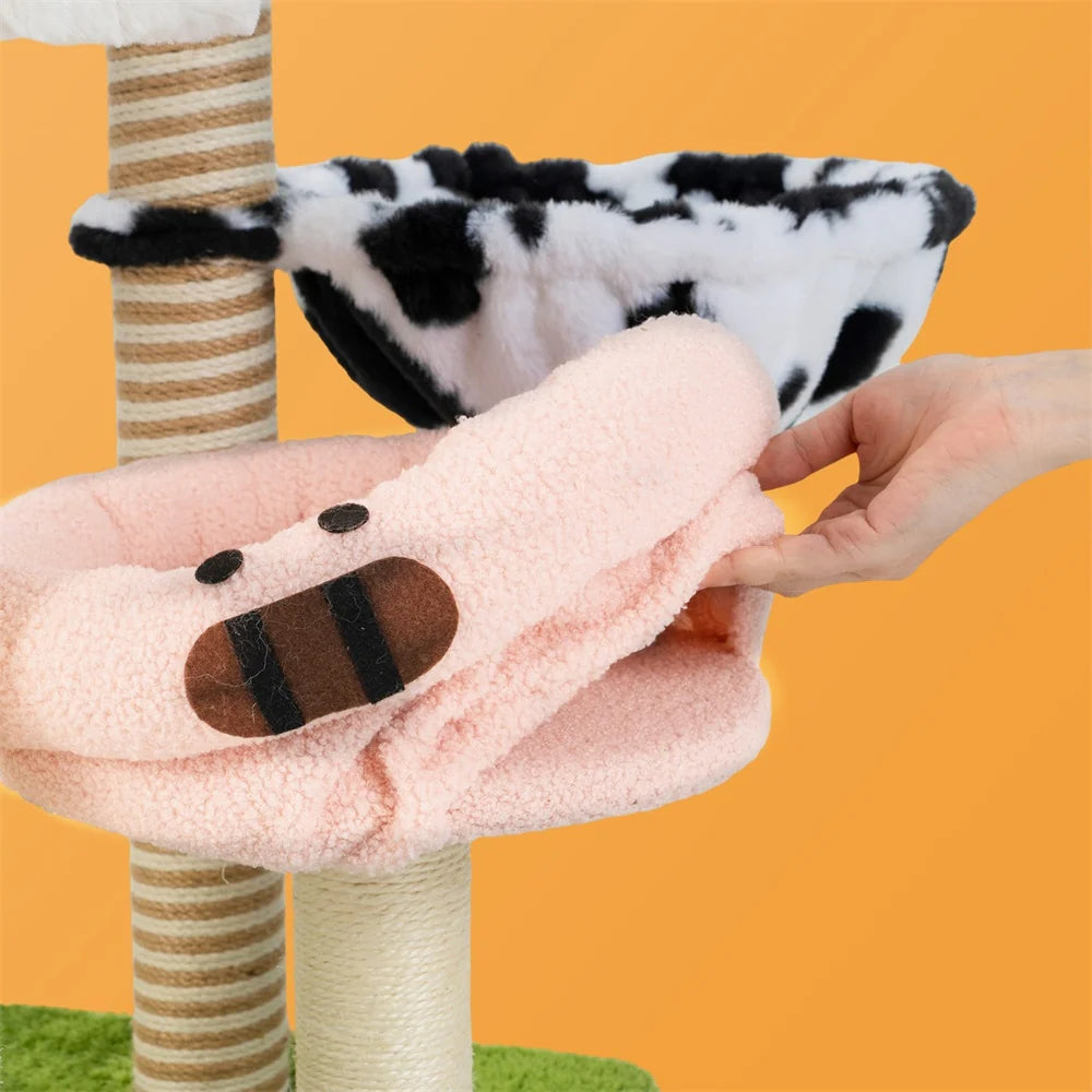 Comfortable and Playful Farmyard Cat Tree for Large Cats -KtKitty