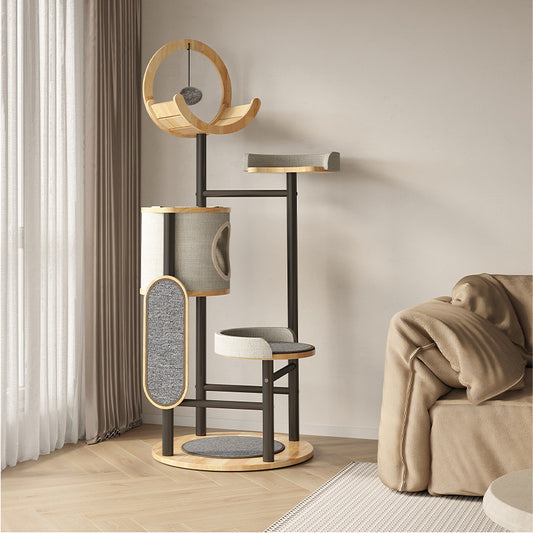 Stylish & Durable Indoor Cat Tree – Multi-Level Tower for Play & Rest