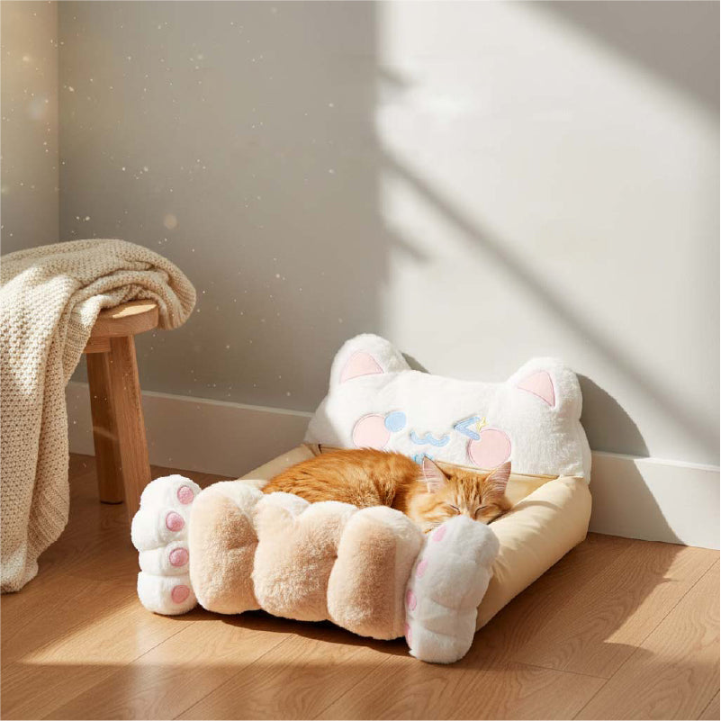 Cookie Chef Cat Sofa Bed — Cozy & Comfortable Cat Bed with a cat relaxing in a plush, soft design.