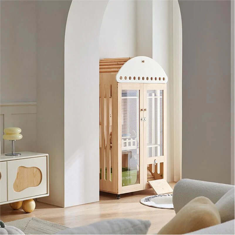 Large Wooden Cat Villa House