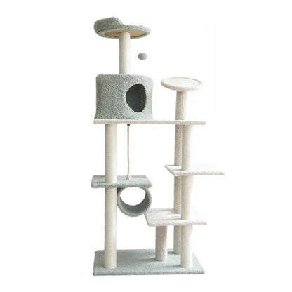 Fun and Cozy Cat Tree for Large Cats with multiple levels and scratching posts for climbing and play.