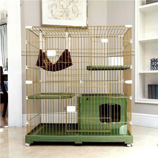 Luxury Space-Themed Cat House — Safe Multi-Level Home for Indoor Cats in stylish design with cozy resting areas.