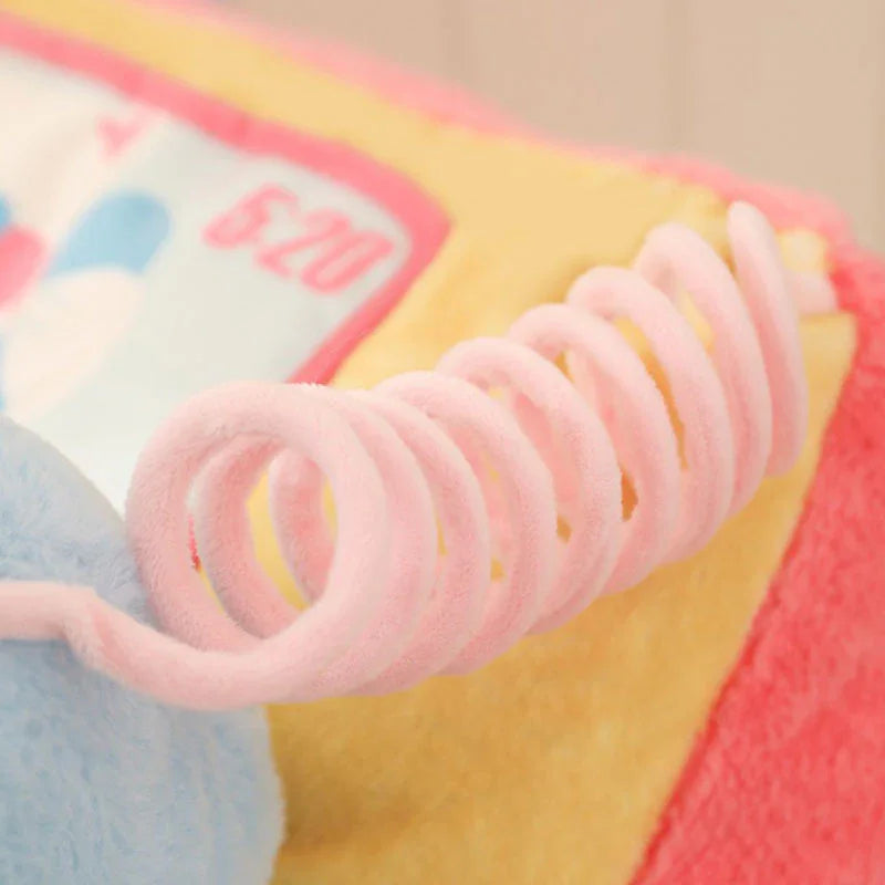 Kawaii Phone Sofa Bed for Cat – Cute & Cozy Lounge for Your Kitty close-up detail of pink swirl design