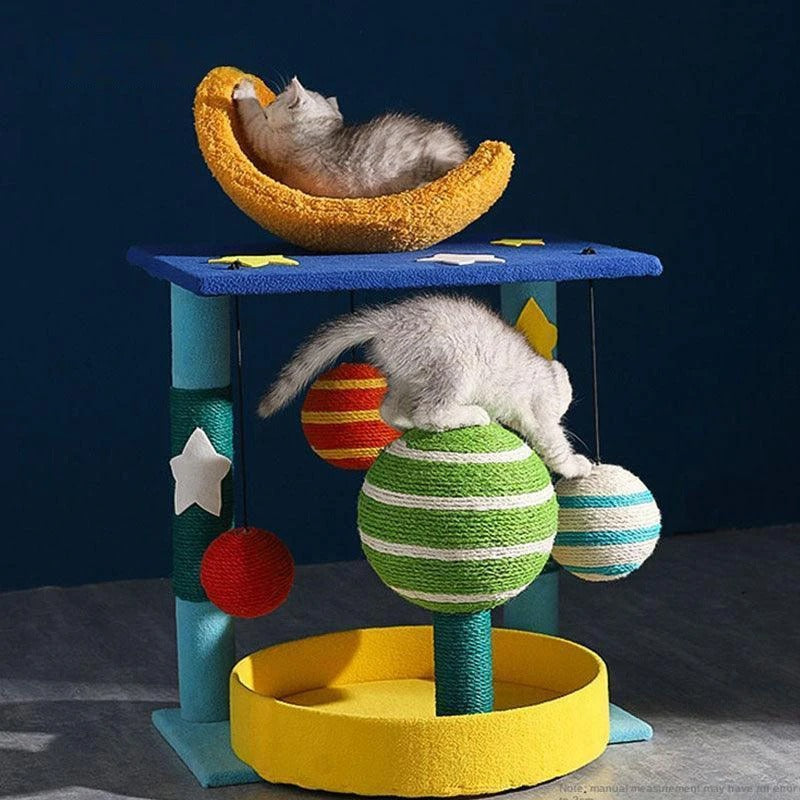 Planets Cute Cat Climbing Frame Tower Tree ¨C Interactive Scratching Post -KtKitty