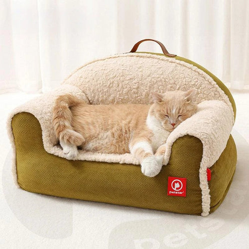 Soft washable pet sofa with cat lounging comfortably - KtKitty