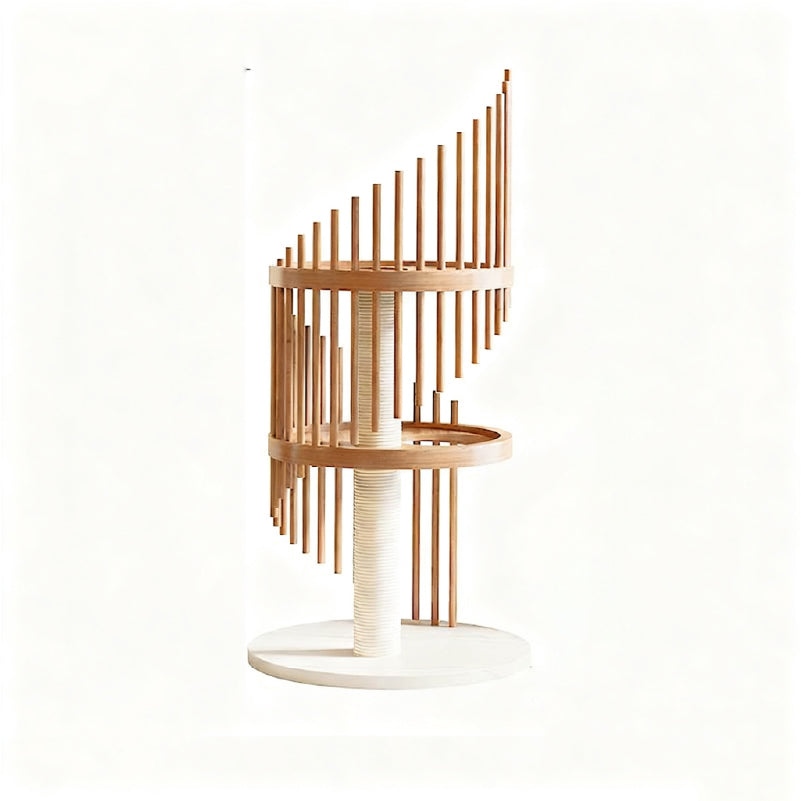 Spiral Solid Wood Cat Tree — Safe, Strong, and Fun for Cats