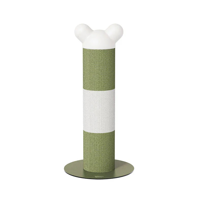 Single Vertical Cat Scratcher for Active Cats in green and white design, perfect for scratching and climbing.