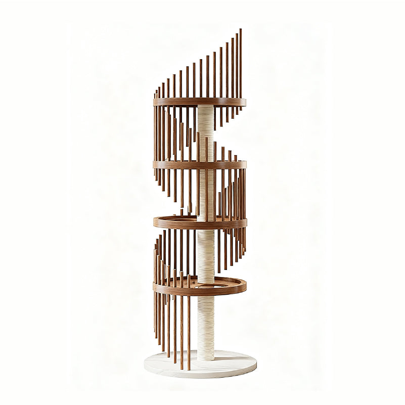 Spiral Solid Wood Cat Tree — Safe, Strong, and Fun for Cats