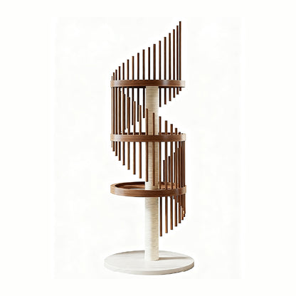 Spiral Solid Wood Cat Tree — Safe, Strong, and Fun for Cats