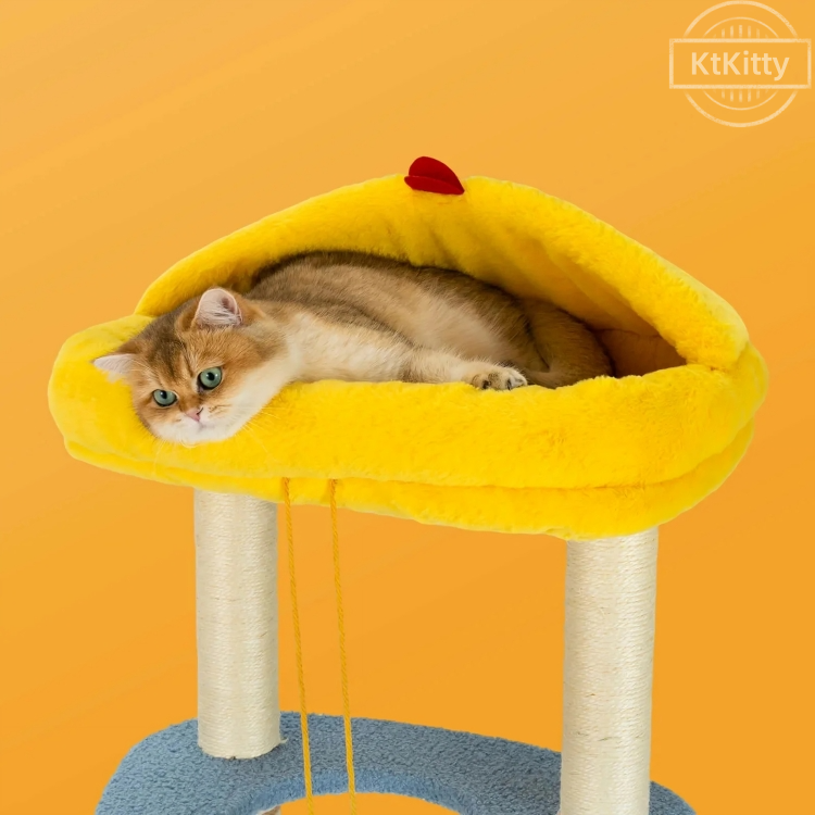 Interactive Cat Tree with Multiple Levels -Farmyard Friends -KtKitty