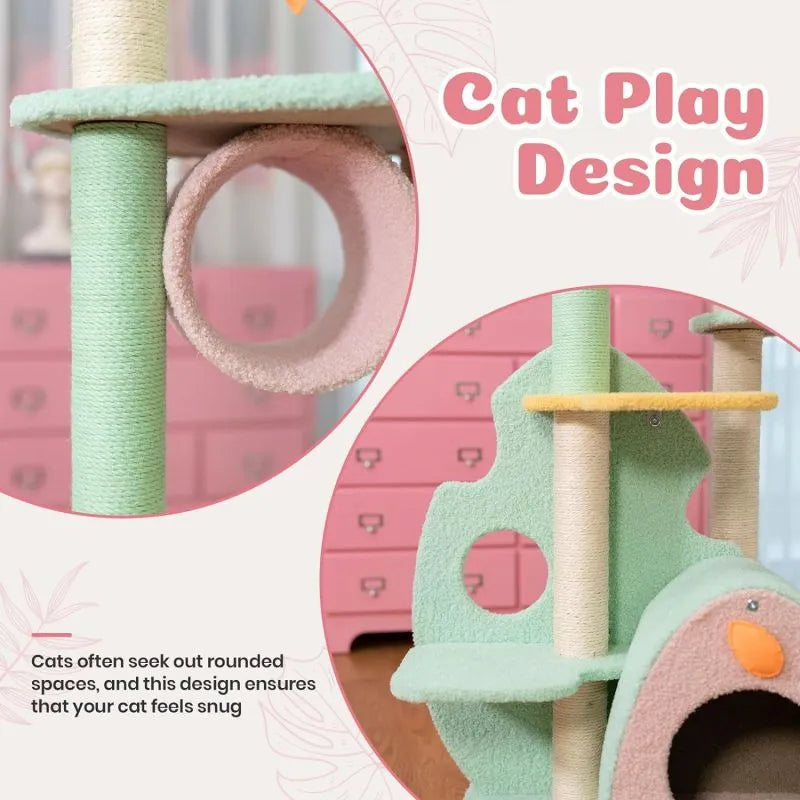 Thoughtful Climbing Path for Easy Access ¨C Wonderland Cat Tree -KtKitty