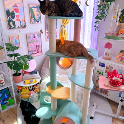 Stylish and Functional Cat Tree for Large Cats ¨C Wonderland Design -KtKitty