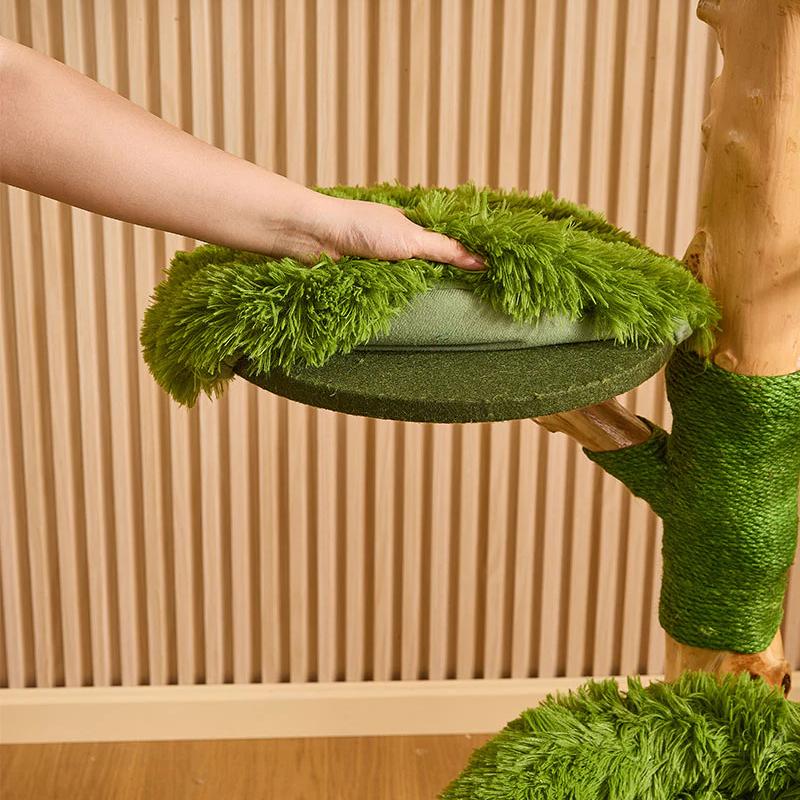 Wooden Cloud Stepper Cat Tree Tower