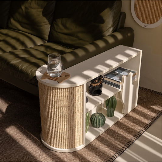 Cat Scratcher Side Table for Humans and Cats