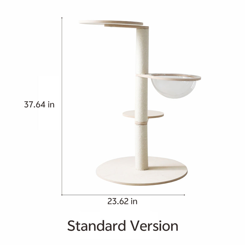 Sturdy design with broad base ensures stability for heavier cats