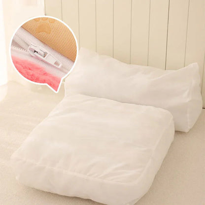 Kawaii Phone Sofa Bed for Cat – Cute & Cozy Lounge for Your Kitty with fluffy, removable cover detail.