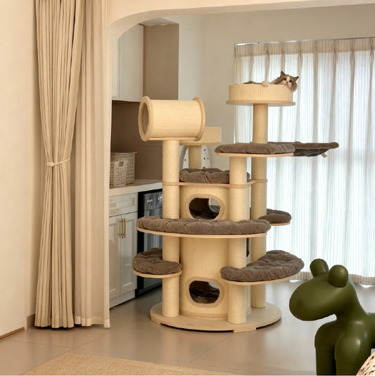 Luxury Multi-Level Cat Tower for Indoor Cats