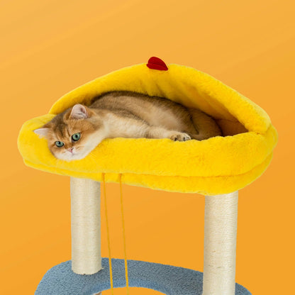 Interactive Cat Tree with Multiple Levels ¨C Farmyard Friends -KtKitty