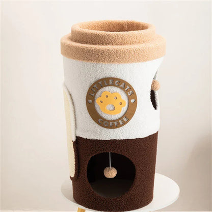 Whimsical coffee cup design blending with home decor -ktkitty