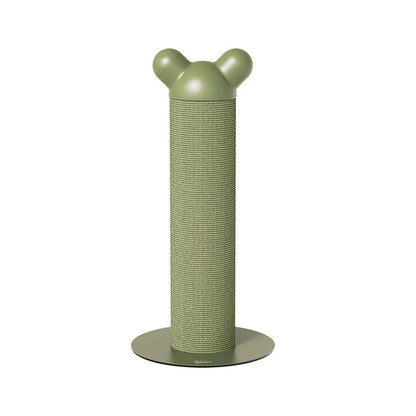 Single Vertical Cat Scratcher for Active Cats in green design, perfect for scratching and playing.