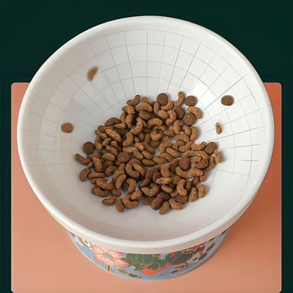 Brightly Colored Naughty Cat Ceramic Bowl for Stylish Dining -KtKitty