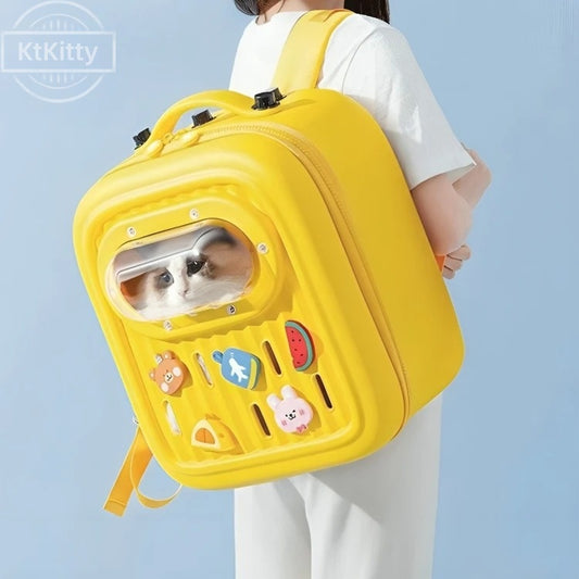  Cartoon Cat Carrier Backpack - Spacious design ensures comfort for pets during outings and adventures - KtKitty