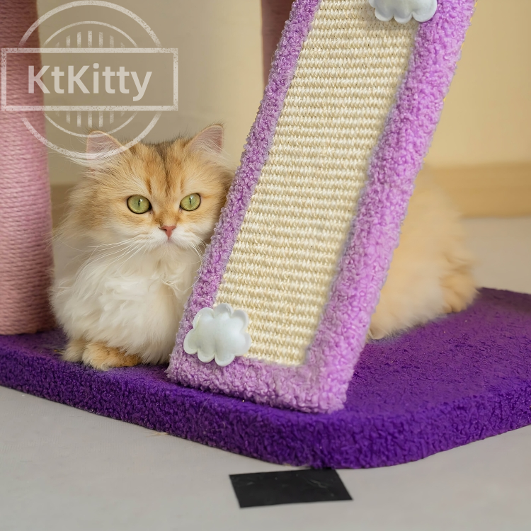 Striking Purple Design to Match Your Home-Moonlight Cat Tree -KtKitty