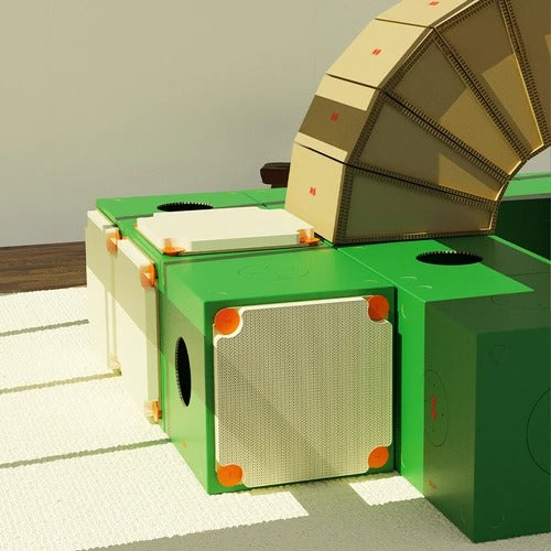 Cat climbing on top of the box set -ktkitty