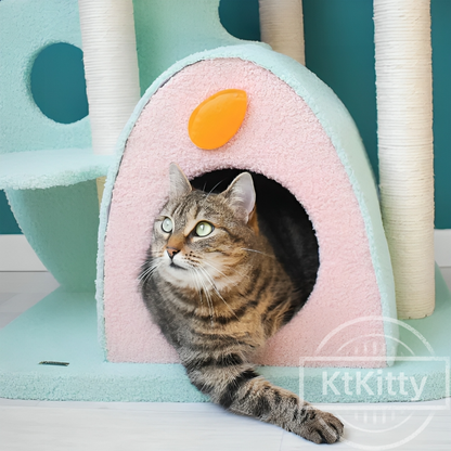 Stable & Spacious Wonderland Cat Tree – Ideal for Multi-Cat Homes -KtKitty