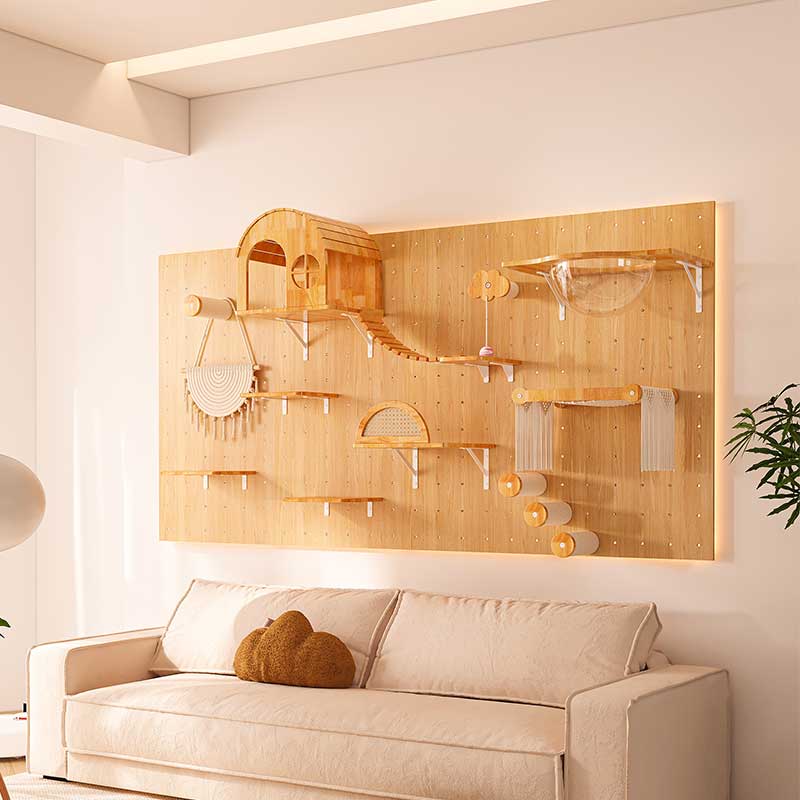 KtKitty DIY Solid Wood Panel with Holes