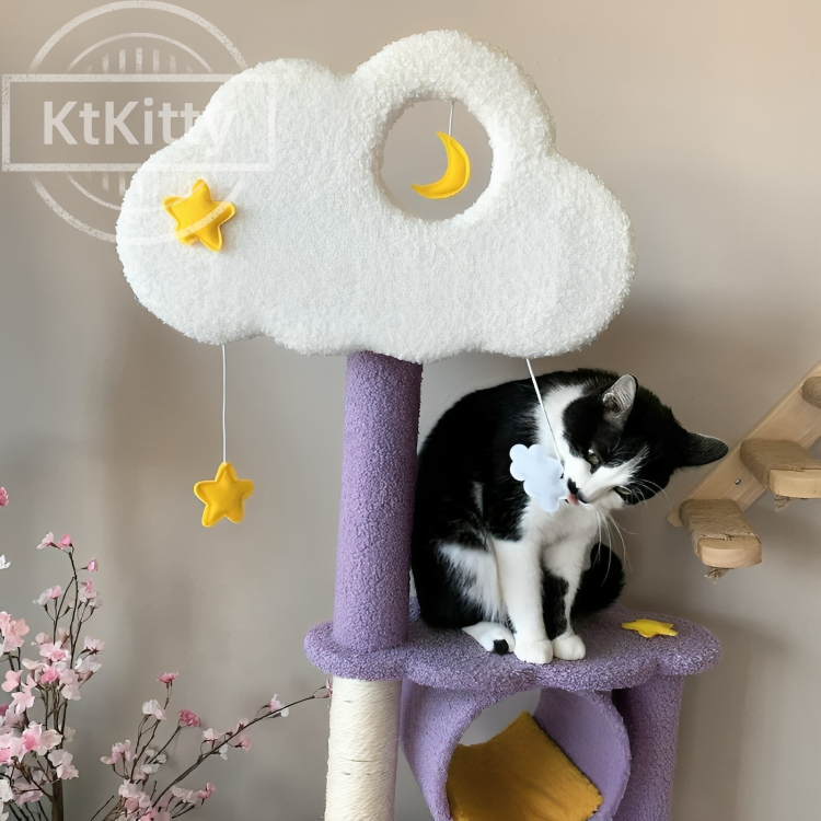 Sturdy Base for Enhanced Stability-Moonlight Cat Tree -KtKitty