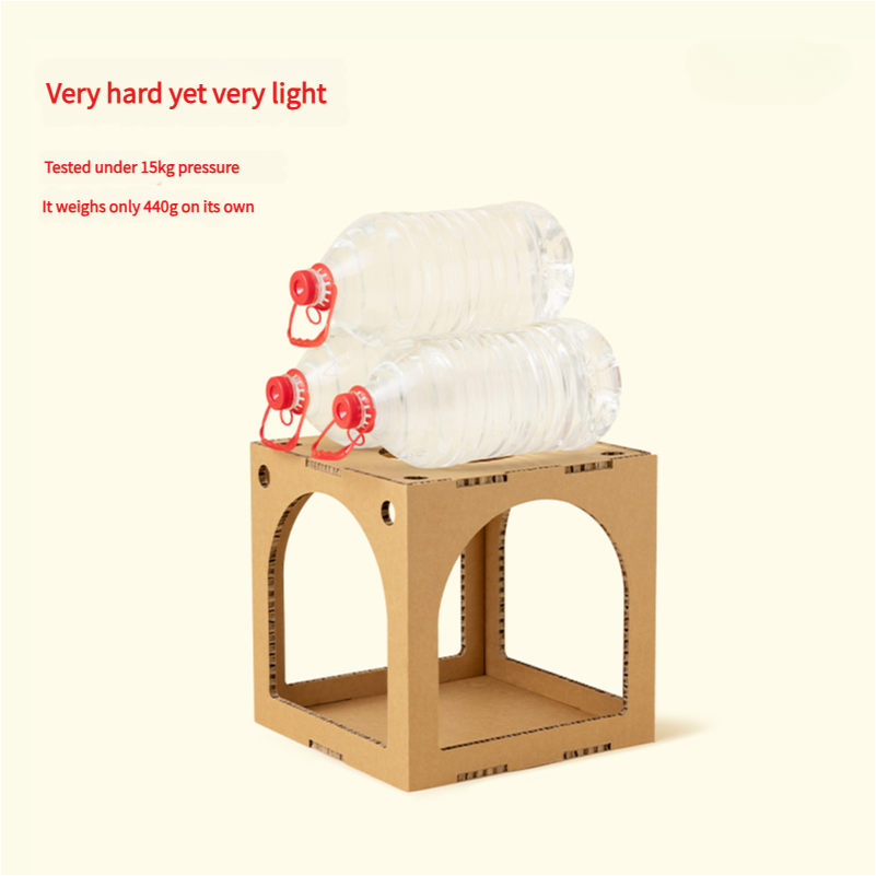 A lightweight and easily stackable cat home, perfect for creating a multi-level play area for your cats.