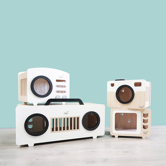 Louvered panel allows airflow, light, and sound circulation for enhanced comfort.