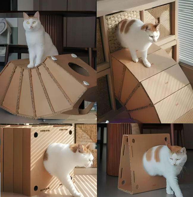 Modular Cat Playland – A customizable cat box set that offers endless exploration and fun. 🐾✨ -KtKitty