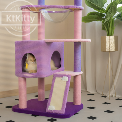 45-Degree Angled Sisal Boards for Scratching-Moonlight Cat Tree -KtKitty