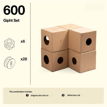 Featuring an arch design, this cardboard cat house offers your cats a perfect space for play and rest.