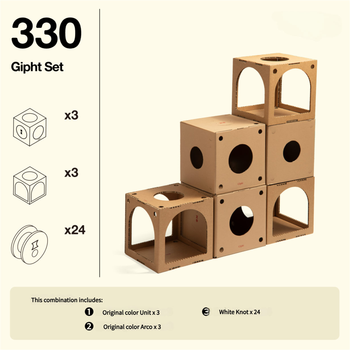 Cat playing with built-in toys in the box set -ktkitty