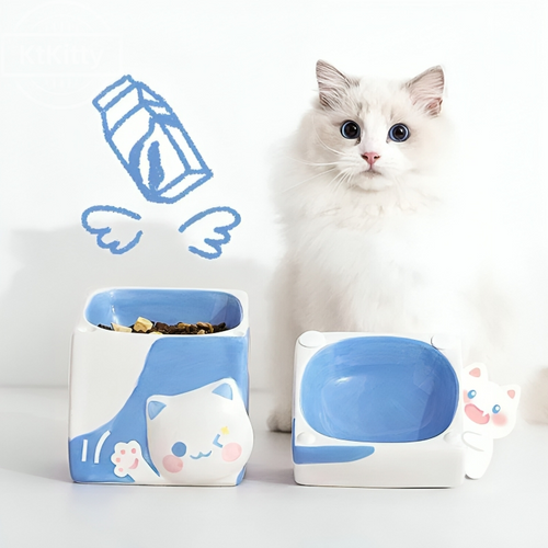Multi-Functional Cat Bowl Set for Food & Water