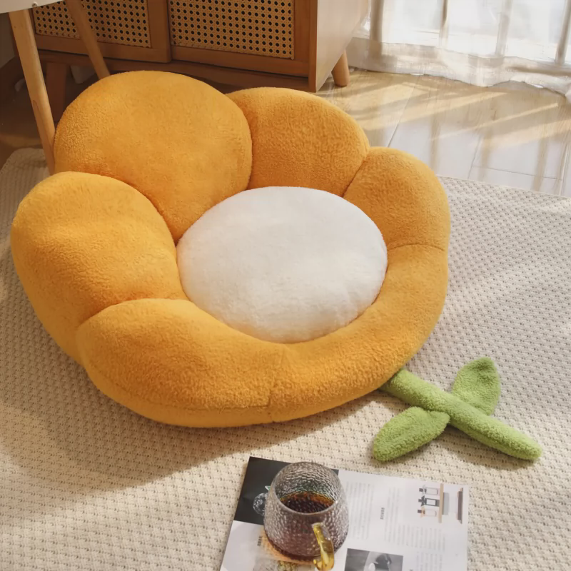 Orange flower cat bed with unique stylish design - KtKitty