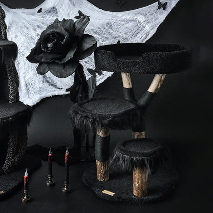 Halloween Gothic Multi-Style Cat Climbing Tree