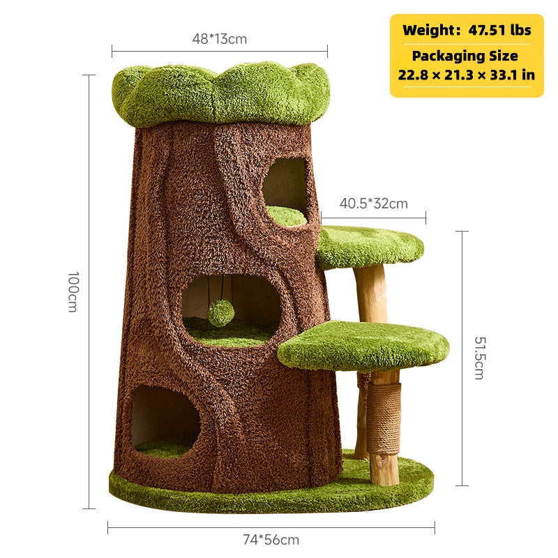 Jungle Cave Large Cat Tree for Big Cats