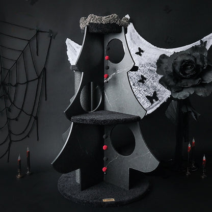 Halloween Gothic Multi-Style Cat Climbing Tree