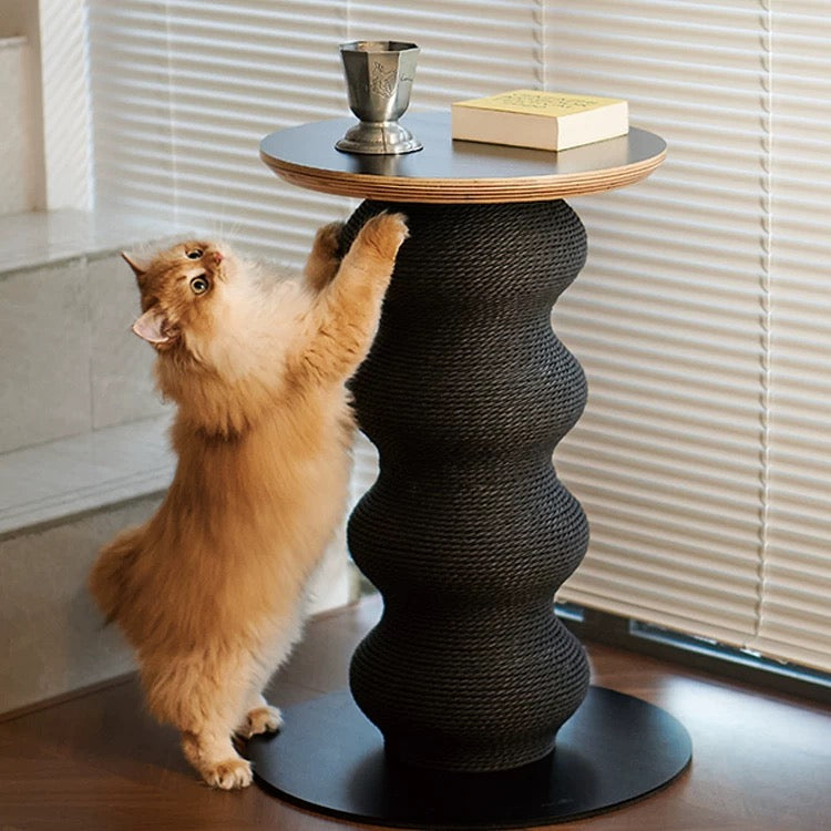 Cat using the Vertical Large Cat Scratching Post Climbing tree with a stylish design.