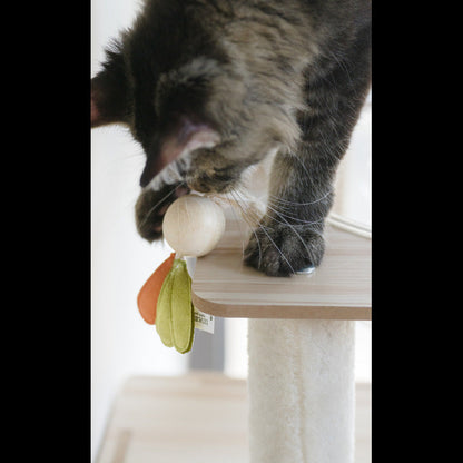 Safe and eco-friendly wooden leek toy for cats -KtKitty